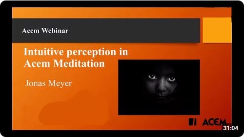 Jonas H. Meyer webinar on intuitive perception in Acem Meditation