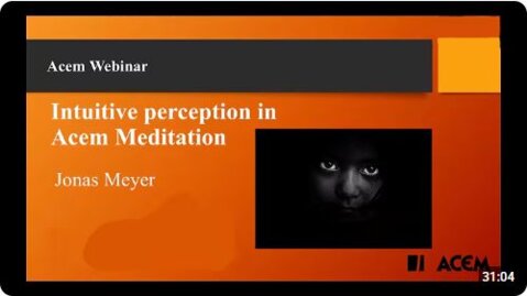 Jonas H. Meyer webinar on intuitive perception in Acem Meditation